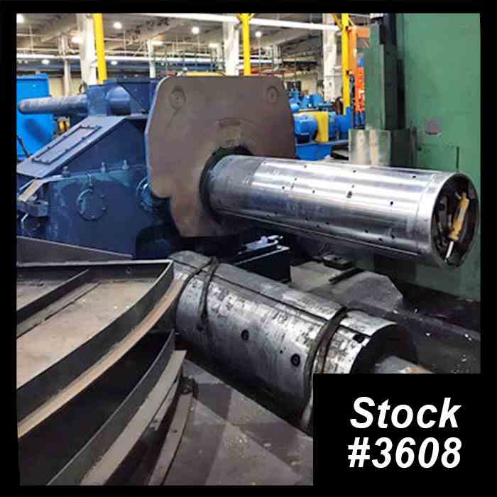 40000 lb. Comeq Stamco, recoiler, 60", 20" x 24" drum diameter, 68" drum face, hydraulic strip clamp - Image 1