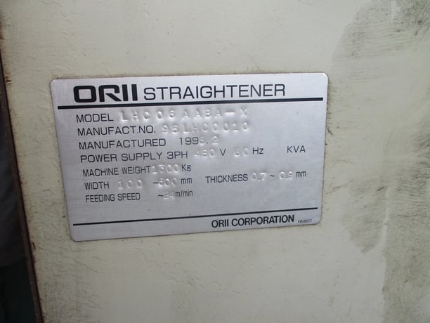 18" x 3/8" Orii, motorized straightener, 1996 - Image 7