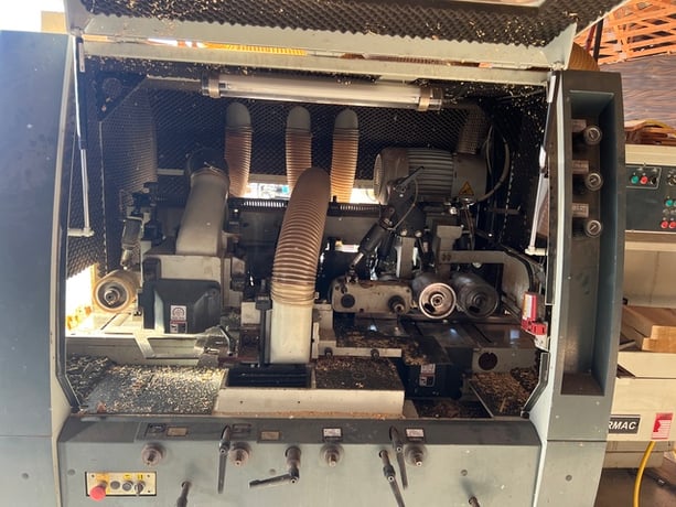 Leadermac #LMC-418S, 4-Head Moulder, 20-80 FPM, spiral head on bottom, 460 volt 3 phase, 2019 - Image 3