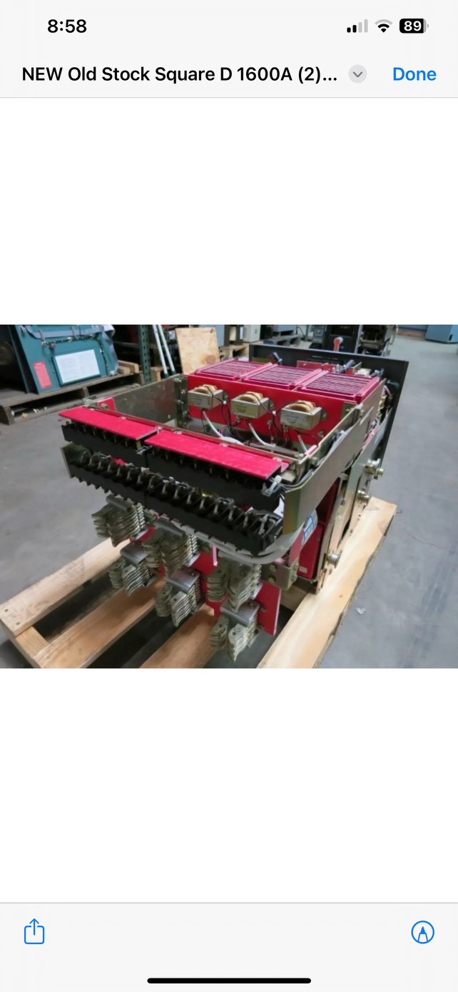 Square D DSL416, LSIG electrically operated breakers, RMS 810D, 8 breakers New old stock - Image 3