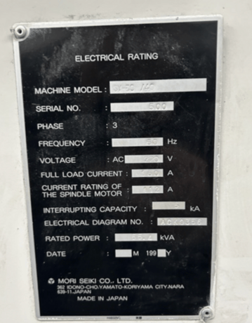 Mori Seiki #SV-50, CNC vertical machining center, 31.5" X, 20.1" Y, 20.1" Z, 10000 RPM, 20 automatic tool - Image 7