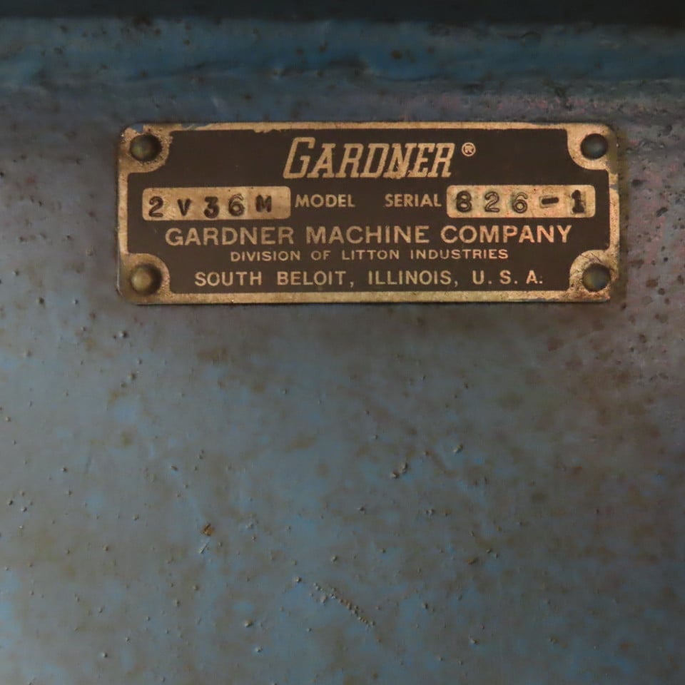Gardner #2V-36M, 36" double disc vertical spring grinder, 25 HP 230 V. 3 phase 585 RPM - Image 2