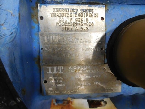 350 GPM @ 25' TDH, ITT #CD4MCU, 6 x 4 x 8.5 A-C pump with 5 HP motor, 1993 - Image 10