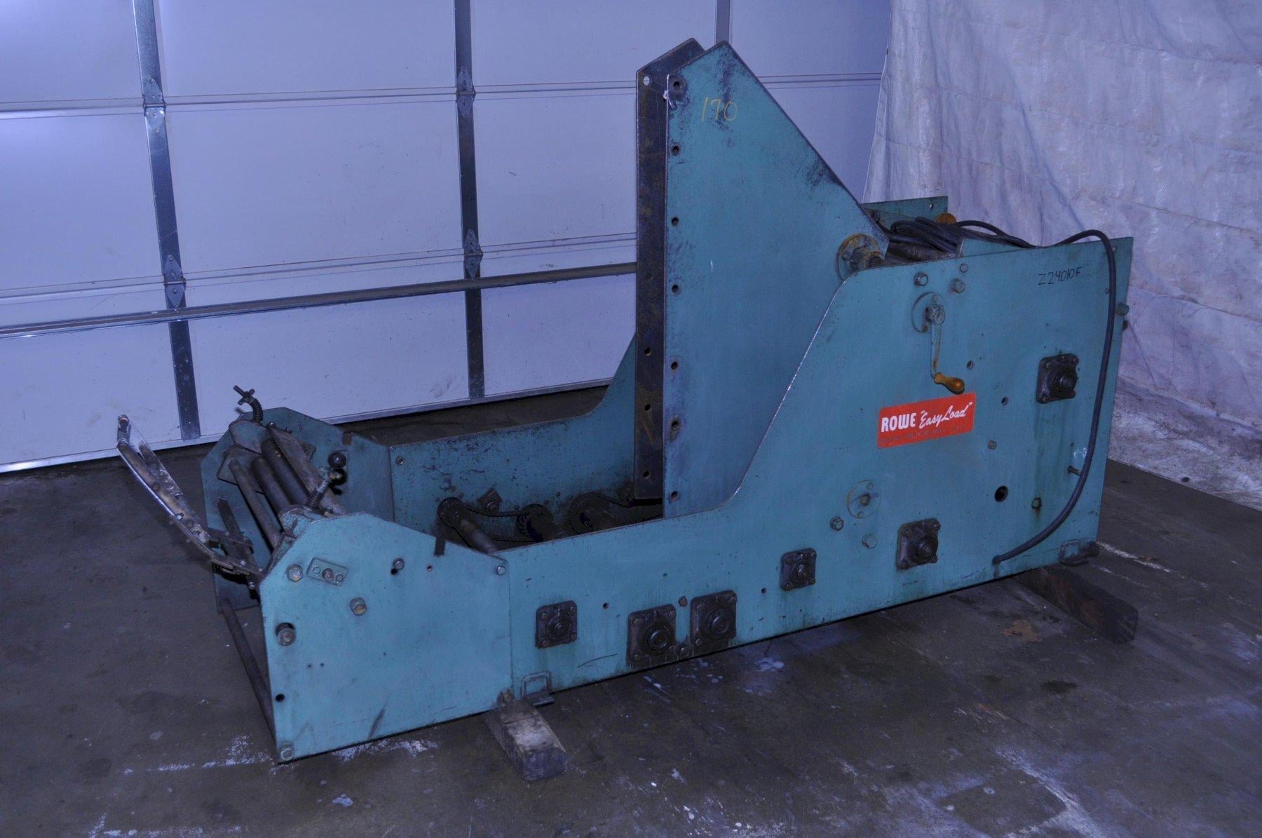 3000 lb. Rowe #3020-J, coil cradles, 20" width, 48" outside dimension, manual coil guide adj., loop Control - Image 1