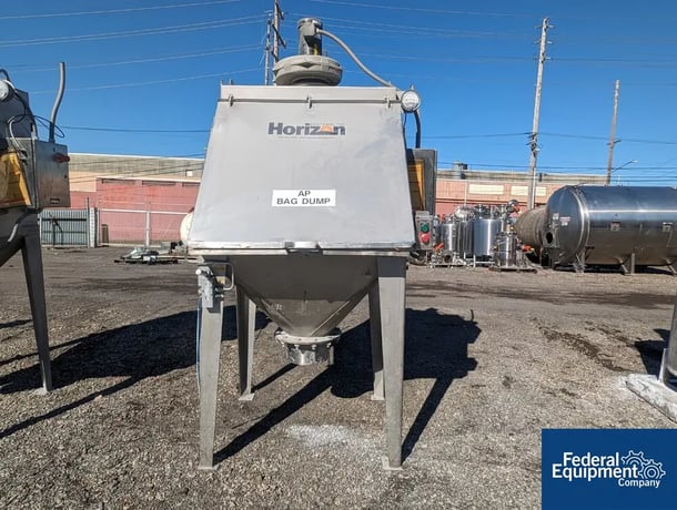 Horizon #IDC-S, Horizon Systems Bag Dump Station, Stainless Steel, integrated dust collection system, on legs - Image 1