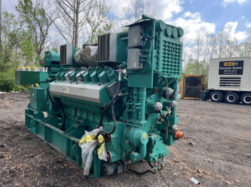 1100 KW Cummins #QSV81G, Natural gas generator set, 480 Volts, 7393 hours, 2001 - Image 5