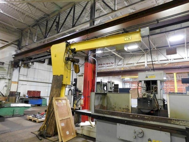 1 Ton, Jib Crane, 13' 4" jib length, 10' 2" hoist travel, 11' 5" column height, pendant Control - Image 1