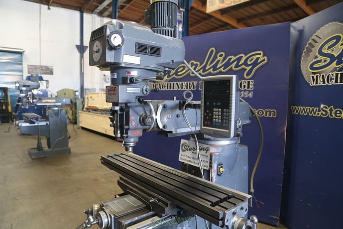 Lagun #FTV-2, heavy duty vertical mill, 9" x48" tbl., 33" X, 16" Y, 16" Z, 55-4250 RPM, R-8, variable speed - Image 4