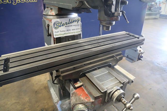 Lagun #FTV-2, heavy duty vertical mill, 9" x48" tbl., 33" X, 16" Y, 16" Z, 55-4250 RPM, R-8, variable speed - Image 5