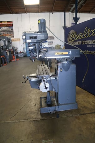 Lagun #FTV-2, heavy duty vertical mill, 9" x48" tbl., 33" X, 16" Y, 16" Z, 55-4250 RPM, R-8, variable speed - Image 8
