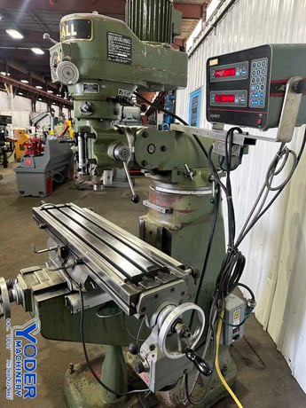 DoAll #GPM-200V, ram type vertical type mill, 9" x42" table, 2 HP, AcuRite III 2-Axis digital read out - Image 7