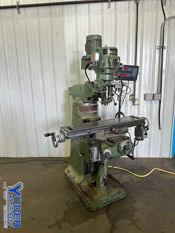 DoAll #GPM-200V, ram type vertical type mill, 9" x42" table, 2 HP, AcuRite III 2-Axis digital read out - Image 10