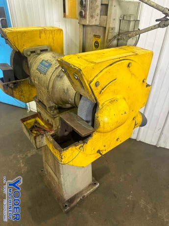 14" Cincinnati #SPL, double end pedestal grinder, 2" wheel, work rest, water tray, 3 HP - Image 7