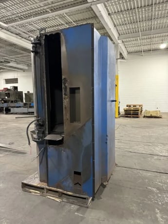 48" Wheelabrator #WMT-48, Shot Blast Table, 2 Wheels, 60" Work Height, Integral Dust Collector, 2007 - Image 4