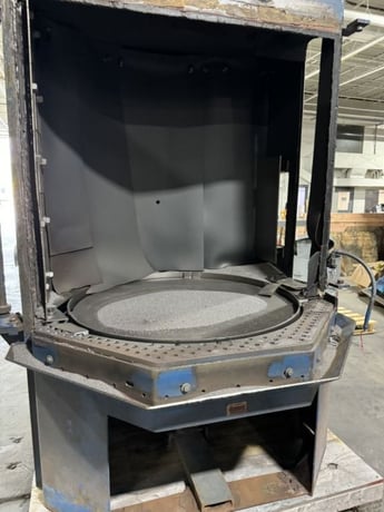 48" Wheelabrator #WMT-48, Shot Blast Table, 2 Wheels, 60" Work Height, Integral Dust Collector, 2007 - Image 6
