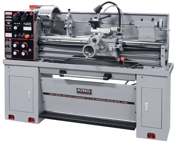 14" x 40" King Canada #KC-1440ML-2, Gearhead Metal Lathe, 2" bore, 8-5/8" swing over cross slide, 2 HP, 240 V - Image 1