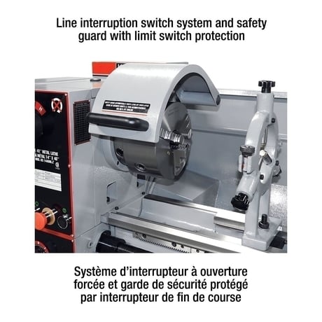 14" x 40" King Canada #KC-1440ML-2, Gearhead Metal Lathe, 2" bore, 8-5/8" swing over cross slide, 2 HP, 240 V - Image 2