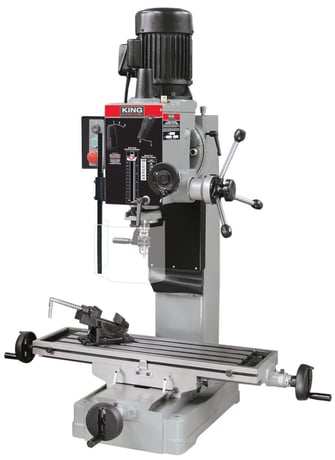 King Canada #KC-45, Gearhead Milling/Drilling Machine, 9-1/2" x 32-1/4" table, 220V - Image 4