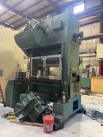 150 Ton, Minster #P2-150-54, straight side double crank, 6" stroke, 23" Shut Height, 4" adj., 45-90 SPM - Image 8