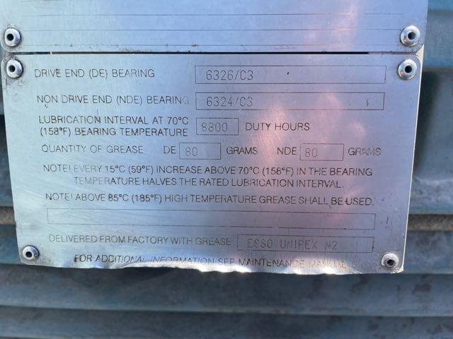 1000 HP 1200 RPM ABB, Frame 500L, TEFC BB, 4160 Volts (2 available) - Image 1