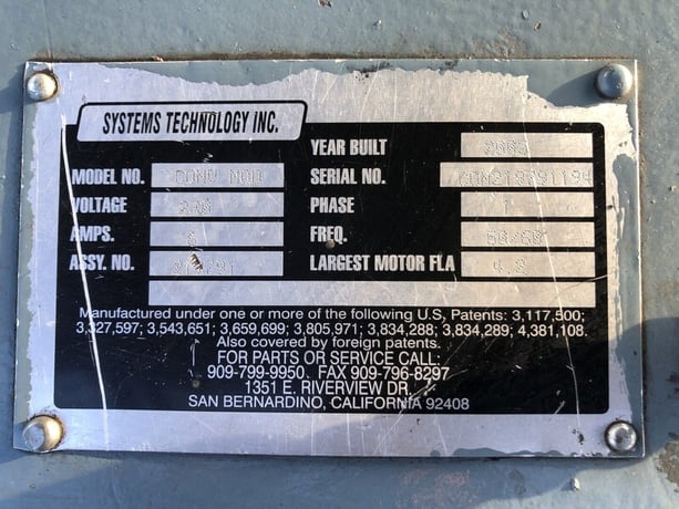 STI #Conv-Mod, Paper Compressor, 1 Ph, 230 V, 6 Amps, 2005 - Image 2