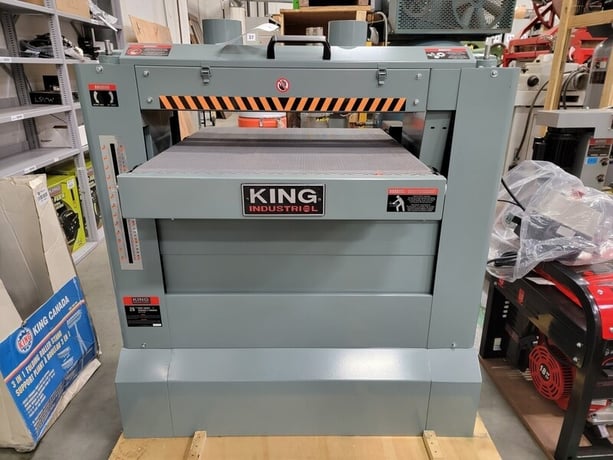 26" King Canada #KC-26DS, Dual Drum Sander, 12" Board thickness, 5" min. L Board, 5" x 120" Abrasive Belt - Image 4