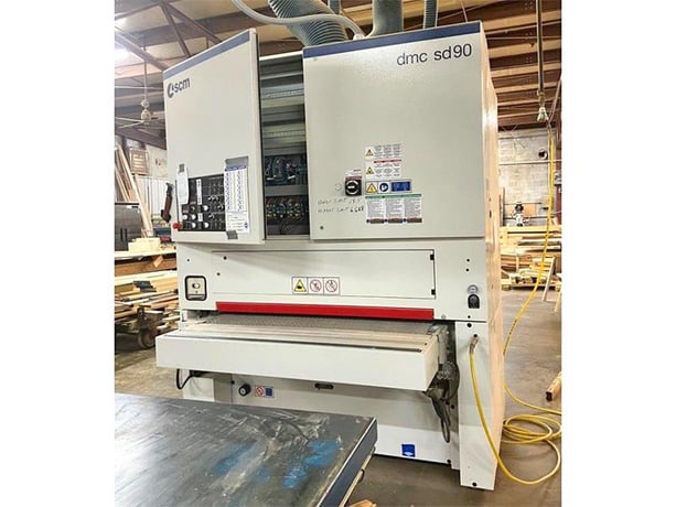 54" x 103" SCM, #DMC-SD90-RRCS, abrasive belt, 2 head, 11-60 FPM, 2021 - Image 1
