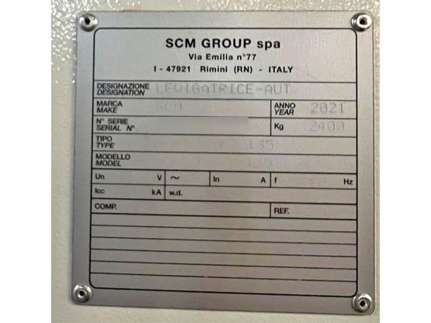 54" x 103" SCM, #DMC-SD90-RRCS, abrasive belt, 2 head, 11-60 FPM, 2021 - Image 5