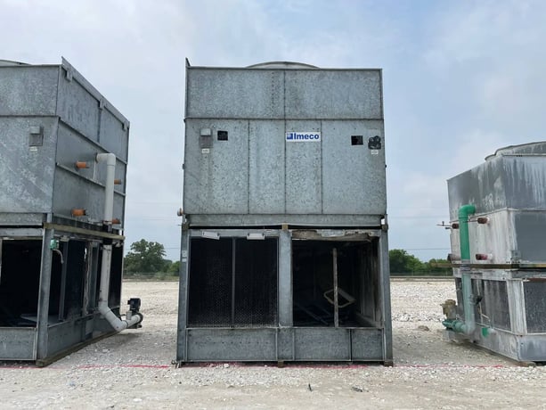 470 Ton, Imeco #IDC-1880-4, evaporative condenser, 20 HP motor, 2001 - Image 6