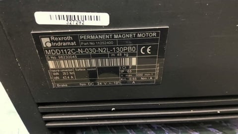 Rexroth #MDD112C-N-030-N2L-130PBO, Servo Motor, 43.4 Amps, 3000 RPM, new surplus - Image 3