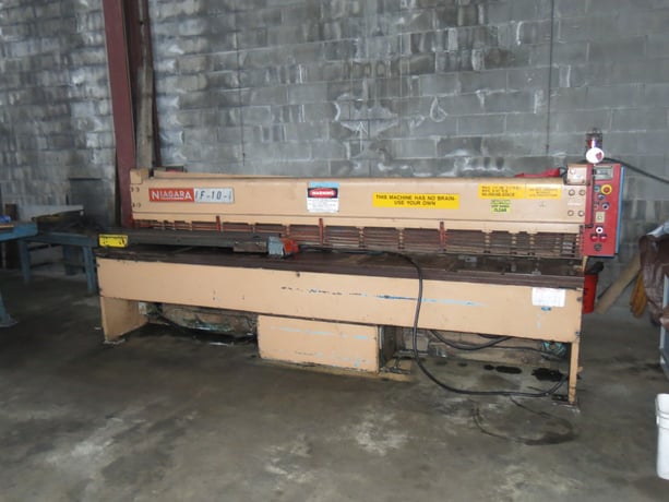 1/4" x 10' Niagara #1F10-1/4, Hydraulic Shear, 36" front operated power back gauge, 24 SPM, 15 HP, good shape - Image 1