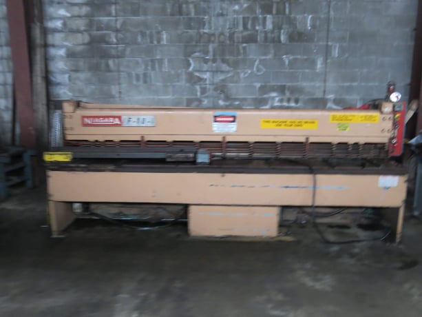 1/4" x 10' Niagara #1F10-1/4, Hydraulic Shear, 36" front operated power back gauge, 24 SPM, 15 HP, good shape - Image 2