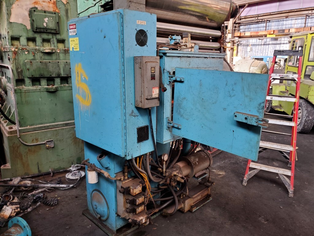 150 Ton, TMP, hydraulic rubber press, 6 stroke, 6" DL, 18" x18", electric platen, self contained hydraulic - Image 1