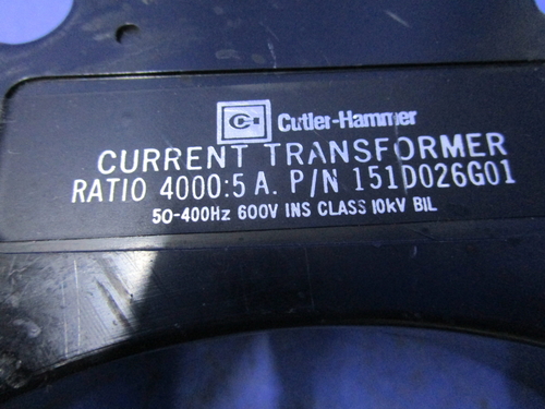 Cutler-Hammer 151D026G01 curretn transformer, 4000:5A ratio, 600 Volts, 1 yr warranty - Image 10