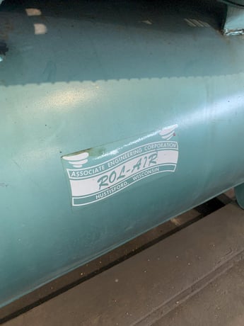 5 HP Rol-Air horizontal air compressor, piston type - Image 7