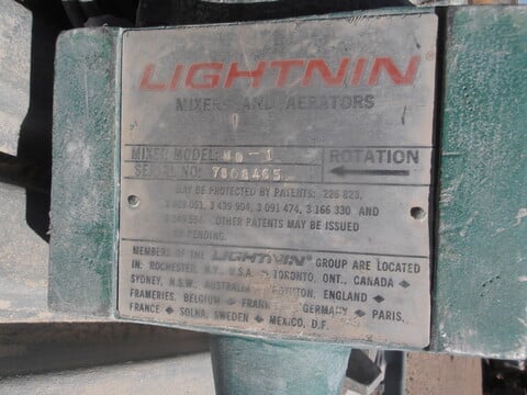 Lightnin #ND-1, mixer agitator, .43 HP, includes Stainless Steel 3' shaft & prop - Image 2