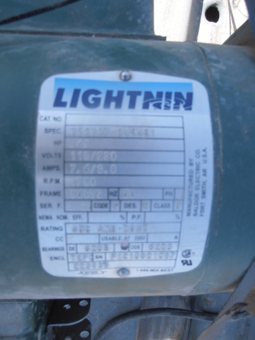 Lightnin #ND-1, mixer agitator, .43 HP, includes Stainless Steel 3' shaft & prop - Image 4