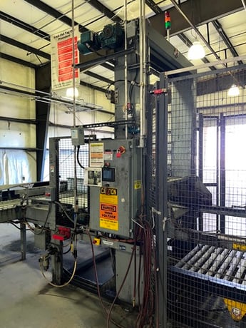 A-B-C #NODE7, automatic palletizer with Wulftec orbital wrapper WCRT-200 - Image 1