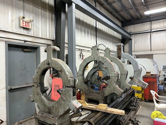 53" x 396" Poreba #TR135-B2/10M, 4-jaw 32" chuck, coolant system, power rapid traverse - Image 5