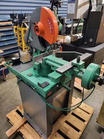 14" Pedrazzoli Super Brown #350/60MP, manual circular cold saw, pneumatic vise - Image 1