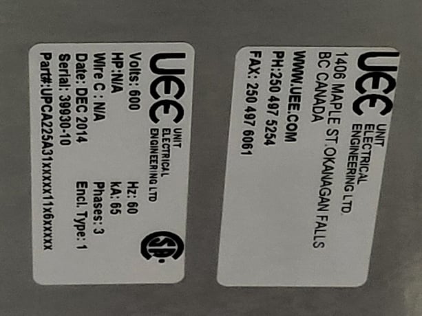 225 Amps, Eaton, KDC3400FS, 3-pole circuit breaker w/Stainless Steel enclosure, 600 VAC - Image 8