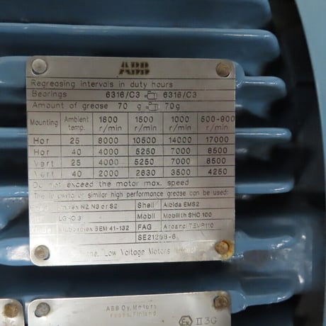 147 HP 1485 RPM ABB M3GP-280SMC-4-B3, Frame 280, 110kW AC Electric Motor, 400/690 Volts 50 Hz 3 phase - Image 3
