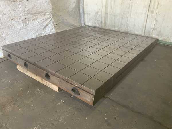 120" x 96" x 10" Portage layout table, 3/8" x 1/4" layout grooves, 10" groove centers - Image 9