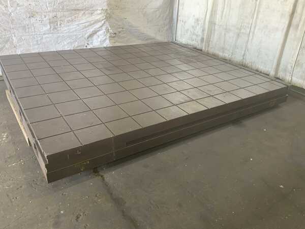 120" x 96" x 10" Portage layout table, 3/8" x 1/4" layout grooves, 10" groove centers - Image 10