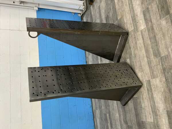 18" x 60" x 24" Drilled & tapped angle plates, steel welded plate construction, 1 set - Image 9