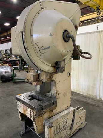 45 Ton, Bliss #C45, OBI flywheel press, 3" stroke, 12-1/4" Shut Height, 3" slide adjustment, air clutch, 5 HP - Image 2