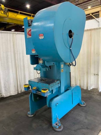 55 Ton, Heim #5-OBI-F, OBI flywheel press, 3" stroke, 13" Shut Height, air clutch & brake, 120 SPM, 5 HP - Image 2