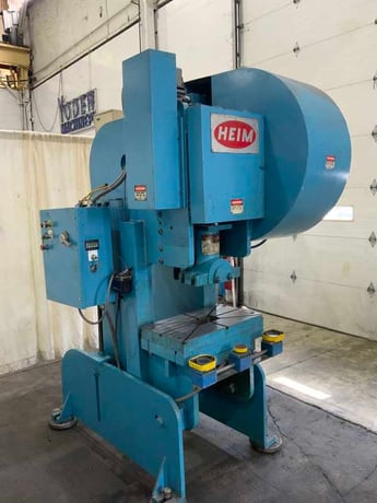55 Ton, Heim #5-OBI-F, OBI flywheel press, 3" stroke, 13" Shut Height, air clutch & brake, 120 SPM, 5 HP - Image 8