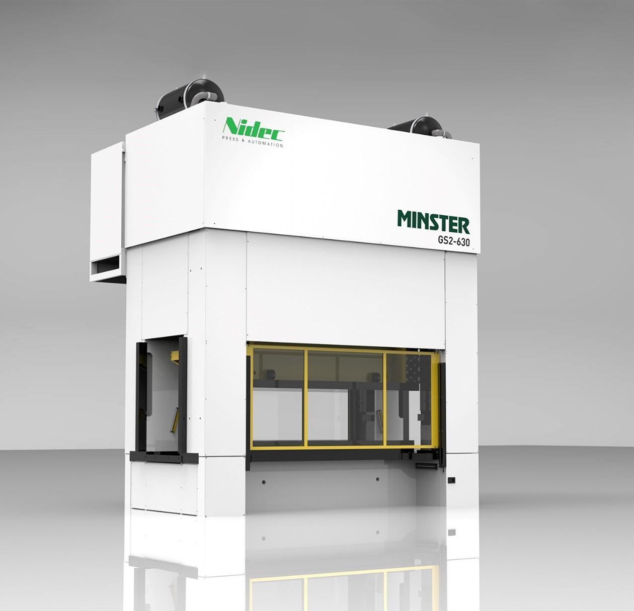 710 Ton, Minster #GS2-630-425x150, straight side double crank 2-pt servo press, 15.7" stroke, 33.5" Shut - Image 1