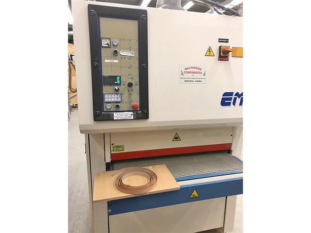 37" electromagnetic chuck #Pioneer-2RK, 2-head wide belt sander, 15 HP, 2004 - Image 3